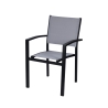 Silla de jardín exterior en aluminio con reposabrazos Tropea Descueto