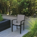 Silla de jardín exterior en aluminio con reposabrazos Tropea Venta