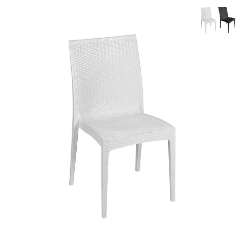 Silla de jardín en polipropileno efecto ratán New Magic Promoción