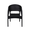 Silla de exterior con reposabrazos en polipropileno efecto ratán Zanzibar Stock