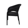 Silla de exterior con reposabrazos en polipropileno efecto ratán Zanzibar Elección