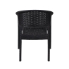 Silla de exterior con reposabrazos en polipropileno efecto ratán Zanzibar Modelo