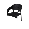 Silla de exterior con reposabrazos en polipropileno efecto ratán Zanzibar Características