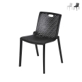 Silla de exterior para jardín de polipropileno diseño calado Magic Promoción