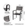 Silla de exterior de aluminio con reposabrazos y listones efecto madera Amalfi Stock