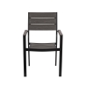 Silla de exterior de aluminio con reposabrazos y listones efecto madera Amalfi Oferta