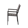 Silla de exterior de aluminio con reposabrazos y listones efecto madera Amalfi Rebajas