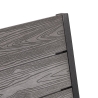 Silla de exterior de aluminio con reposabrazos y listones efecto madera Amalfi Descueto