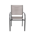 Silla de jardín exterior con brazos diseño moderno apilable Hawaii Descueto