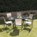 Silla de jardín exterior con brazos diseño moderno apilable Hawaii Venta