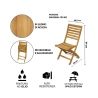 Silla de jardín plegable de madera de acacia Bali Catálogo