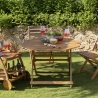 Silla de jardín plegable de madera de acacia Bali Descueto