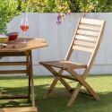 Silla de jardín plegable de madera de acacia Bali Venta