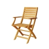 Silla plegable para interior y exterior con reposabrazos, madera de acacia Bali Promoción