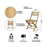Silla plegable de madera para interior y exterior Bali Descueto