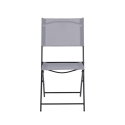 Silla plegable de exterior con estructura de hierro y poliéster PVC Maratea Descueto