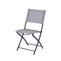 Silla plegable de exterior con estructura de hierro y poliéster PVC Maratea Stock