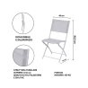 Silla plegable de exterior con estructura de hierro y poliéster PVC Maratea Coste