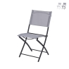 Silla plegable de exterior con estructura de hierro y poliéster PVC Maratea Promoción