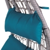 Silla mecedora de acero con cojín acolchado Nirel Rebajas