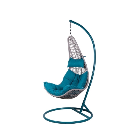 Silla mecedora de acero con cojín acolchado Nirel Promoción