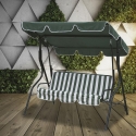Columpio de jardín de 3 plazas con techo parasol Javik Venta