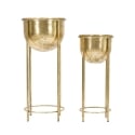 Set de 2 maceteros metálicos dorados Lumai para plantas Oferta