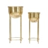 Set de 2 maceteros metálicos dorados Lumai para plantas Oferta
