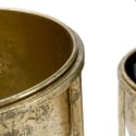 Set de 2 maceteros metálicos dorados Lumai para plantas Descueto