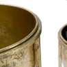 Set de 2 maceteros metálicos dorados Lumai para plantas Descueto
