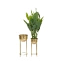 Set de 2 maceteros metálicos dorados Lumai para plantas Rebajas