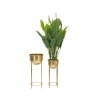 Set de 2 maceteros metálicos dorados Lumai para plantas Rebajas