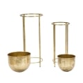 Set de 2 maceteros metálicos dorados Lumai para plantas Promoción