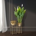 Set de 2 maceteros metálicos dorados Lumai para plantas Venta