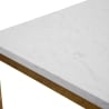 Mesa de café de metal dorado con superficie de mármol 47x47x60 Double Marble Catálogo