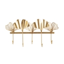 Perchero de pared metálico con 5 ganchos 26,3x49,5x6 cm Leaves Promoción
