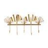Perchero de pared metálico con 5 ganchos 26,3x49,5x6 cm Leaves Promoción