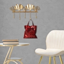 Perchero de pared metálico con 5 ganchos 26,3x49,5x6 cm Leaves Venta