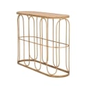Consola de metal estilo boho chic con superficie de ratán Samui Oferta