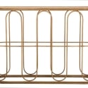 Consola de metal estilo boho chic con superficie de ratán Samui Descueto