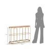 Consola de metal estilo boho chic con superficie de ratán Samui Características
