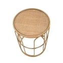 Mesa baja redonda de metal y ratán 55x40x40cm Samui Oferta