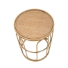 Mesa baja redonda de metal y ratán 55x40x40cm Samui Oferta
