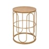 Mesa baja redonda de metal y ratán 55x40x40cm Samui Promoción