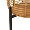 Set de 2 portamacetas redondos de ratán con soporte de metal negro Zeyok Descueto