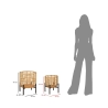 Set de 2 portamacetas redondos de ratán con soporte de metal negro Zeyok Catálogo