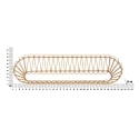 Estante de pared de metal y ratán estilo boho chic Panama Stock