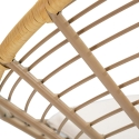 Silla de metal y ratán con cojín blanco boho chic Panama Elección