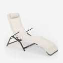 Tumbona plegable de acero para playa y jardín Pasha Luxury 