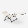 Tumbona plegable de acero para playa y jardín Pasha Luxury 